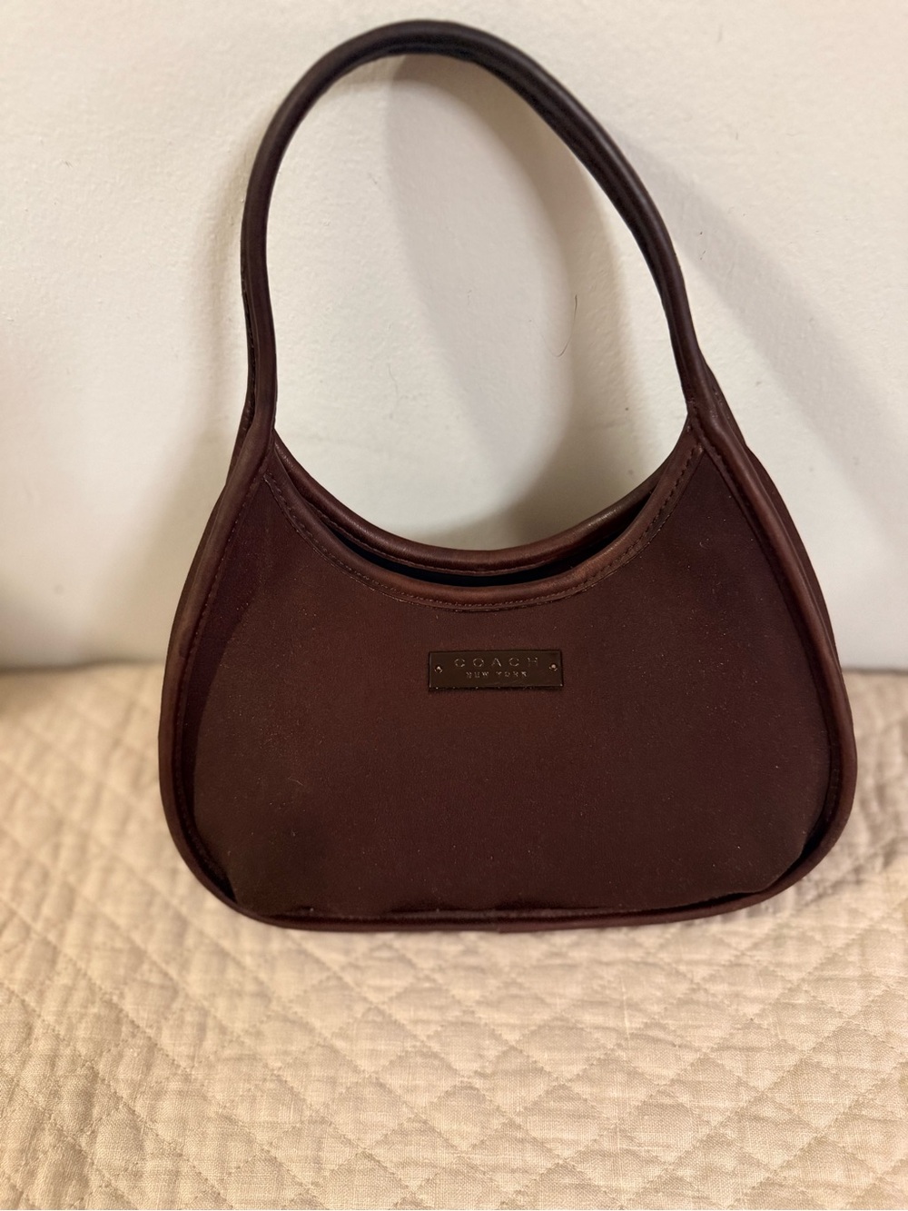 Coach Brown Mini Ergo Neoprene with Leather trim Vintage 1998 - Picture 3 of 7